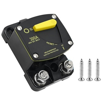 DC Circuit Breaker 300A 12-48V Manual Reset For Car Truck RV Marine System