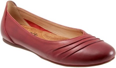 Trotters Women's Ballet Flat, Dark RED, 10