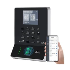 NGTeco APP-Based Time Clocks for Employees Small Business, W2 (Fingerprint+Pa...