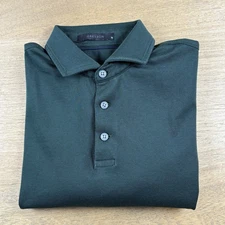 Greyson Polo Shirt Mens Medium M Pima Cotton Blend Solid Green Golf Wolf brrr