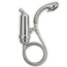 WaterChef Handheld Shower Filter System SF-7C (Brushed Nickel) - Deluxe Adjus...