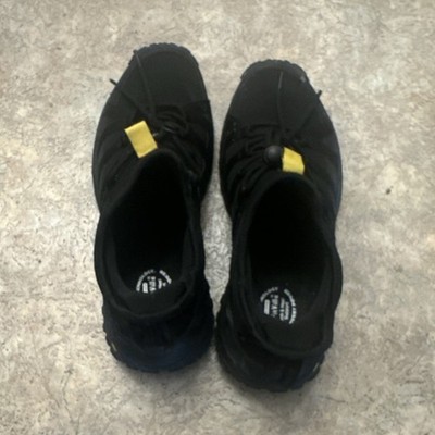 Vibram Black Lace Up Athletic Sneaker Low Top Men's Solid Pattern
