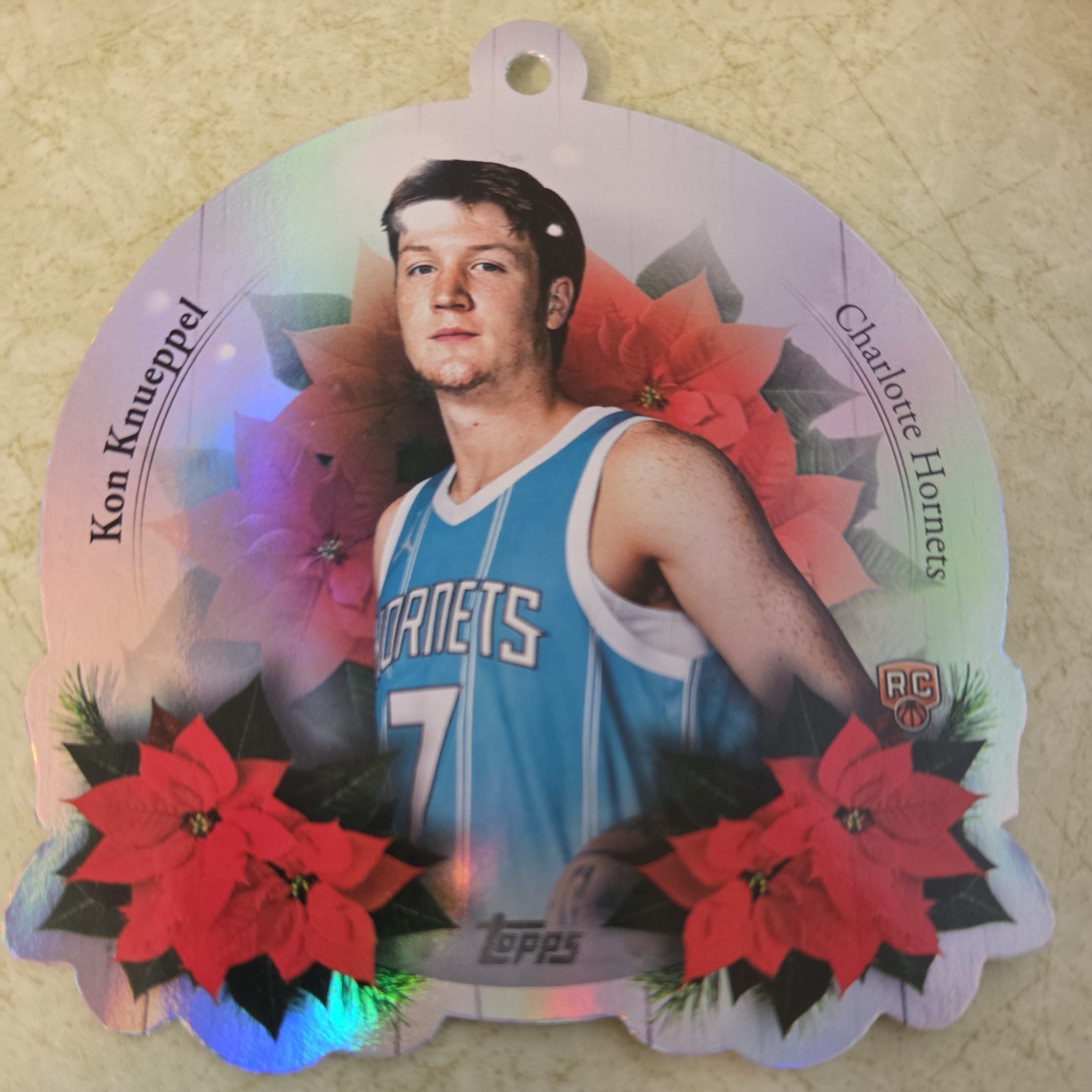 2025-26 Topps Holiday Kon Knueppel Die-Cut Ornaments RC #DCO-KK - Hornets