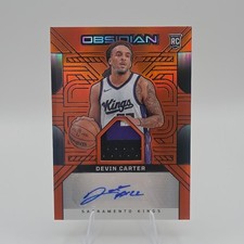 Panini Obsidian Rookie Jersey Ink Devin Carter #RJI-DEV Kings Auto /99