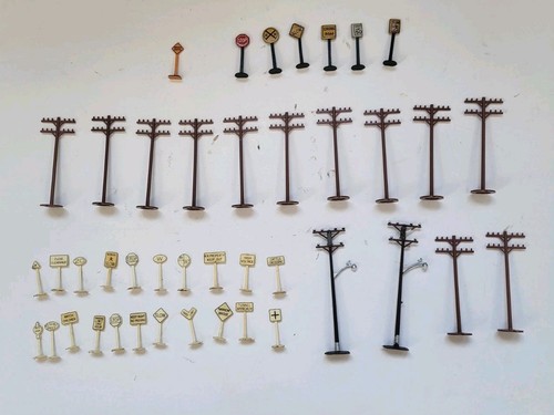 Used Ho Scale Signs And Telephone Poles