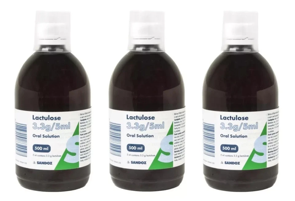 SANDOZ 3 x Lactulose Oral Solution 3.3g/5ml (500ml) Brand may vary