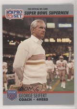 1990 Pro Set Super Bowl XXV Silver Anniversary Box Set George Seifert #131 2k2