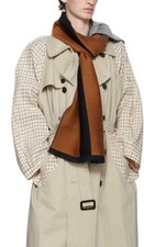 NWT Ermenegildo Zenga Orange, Black, And Gray Wool Scarf MSRP 290 