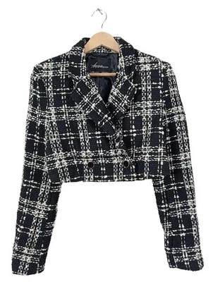AMISU Blazer court Dames Blazer T EU 36 noir-blanc style décontracté - Photo 1/4