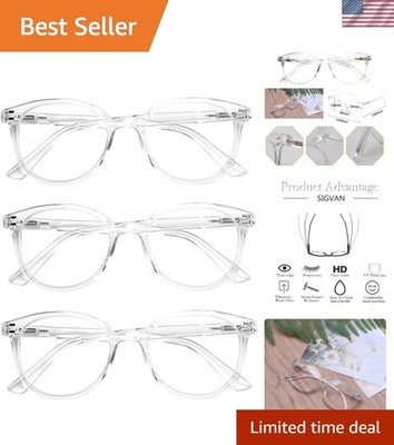 Versatile 3 Pack Reading Glasses - Lightweight Unisex Readers with Pouches
