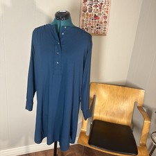 Ann Taylor Loft Emerald Green Women's Blouse Pullover Tunic Button Collar XS