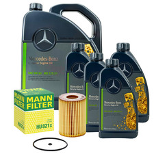 9L ORIGINAL 5W-30 MB 229.51 Motor&ouml;l + MANN &Ouml;lfilter f&uuml;r MERCEDES 3.0 CDI OM642
