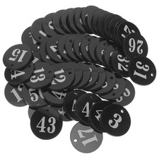 50 PCS Number Label Tags for Key Box Id Luggage Acrylic