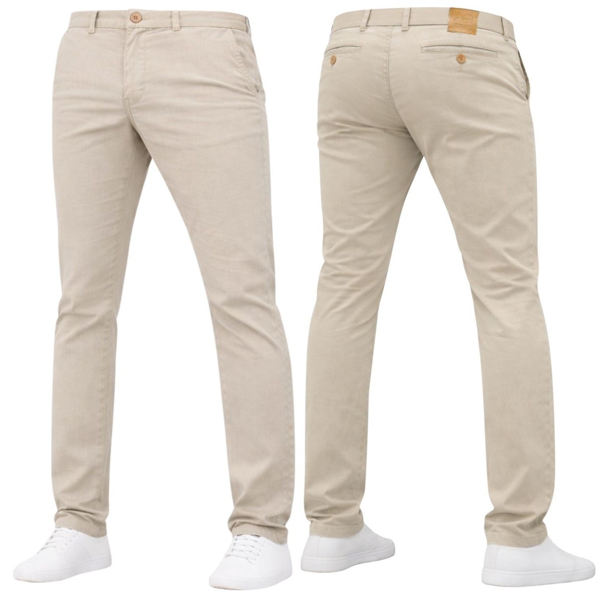 CROSSHATCH Mens Stretch Chinos Designer Casual Work Cheap Pants