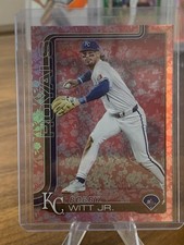 Bobby Witt Jr. 2025 Topps Series 1 #100 Pink Easter Flower Foil /50 Royals
