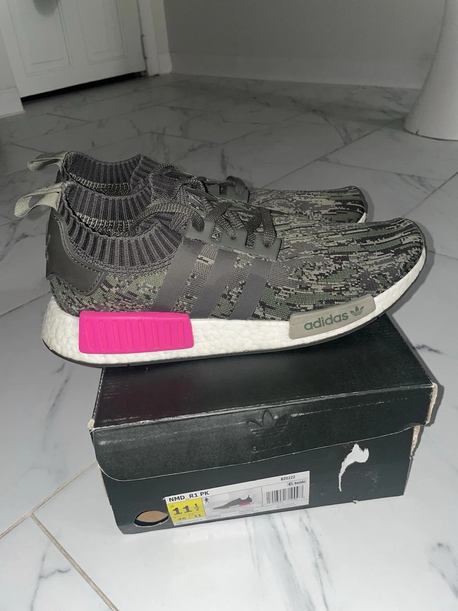 adidas gazelle silver green womens Adidas NMD R1 "Glitch Core Black Camo"  Beater Sneaker