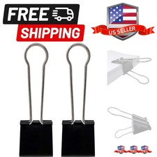 Binder Clips Super Extra Large 2-1/3in Black 2-Pack