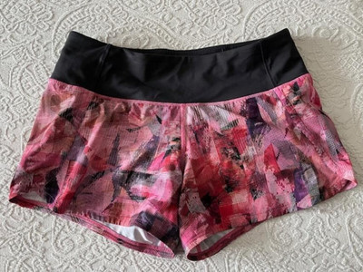 Lululemon Shorts Sz 4 Run Times 4'' lined sun dazed pink yoga crossfit hiking gym