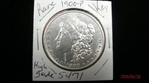 1900-P AU MORGAN SILVER DOLLAR #5471