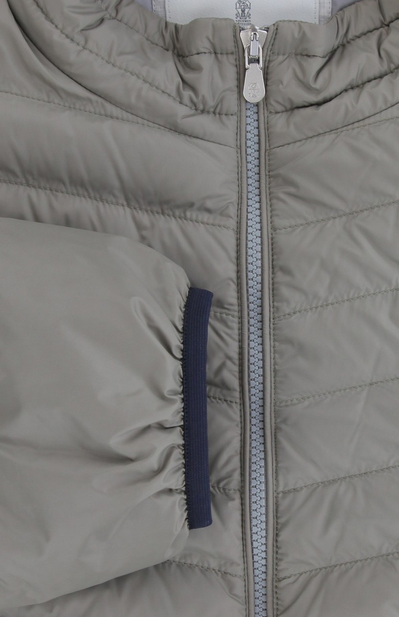 【関税&送料込】Brunello Cucinelli Piumino Oversize In Coton Brunello Cucinelli Olive Green Puffer Jacket - (BC1019231