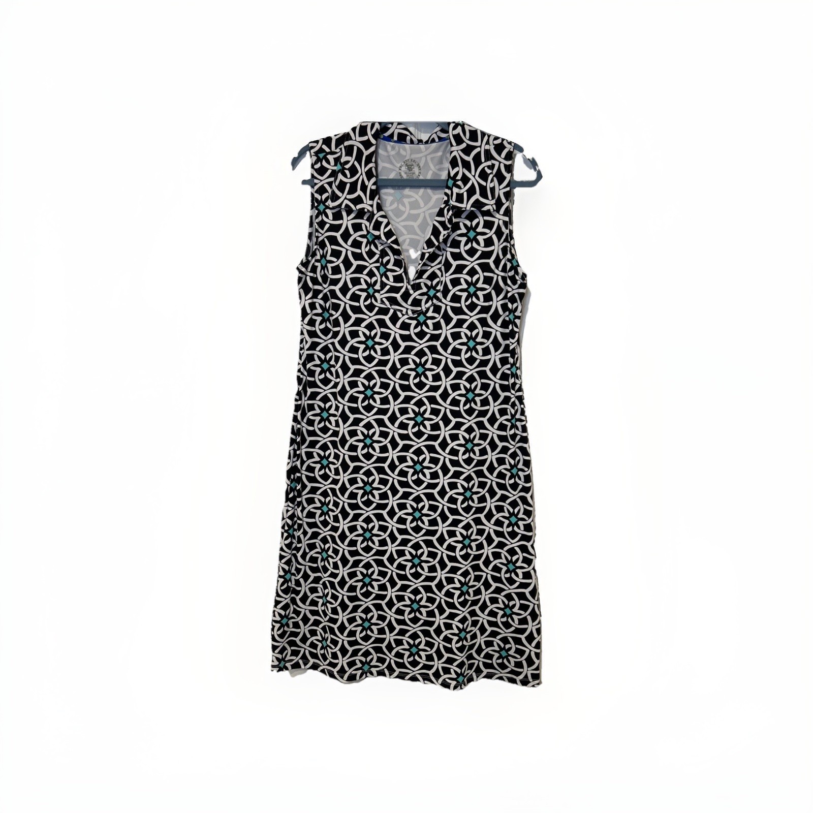 Banana Boat Black Geometric Sleeveless Dress XXL UV 50+ Travel Stretch