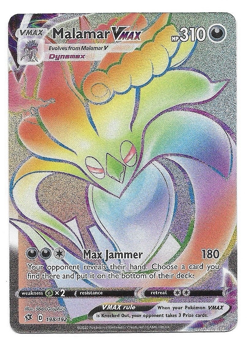 Malamar VMAX (Secret) 198/192 Swsh02: Rebel Clash Holo Pokemon TCG - NM