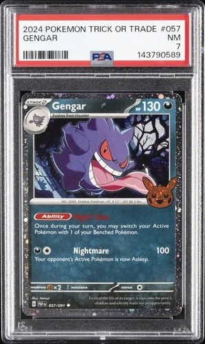 2024 POKEMON TRICK OR TRADE #057 GENGAR PSA 7
