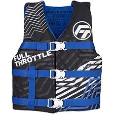 Full Throttle Youth Nylon Life Jacket - Blue/Black