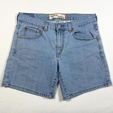 Vintage Levi's 515 Nouveau Shorts Women 8 Blue Denim Light Wash Retro Summer Y2K