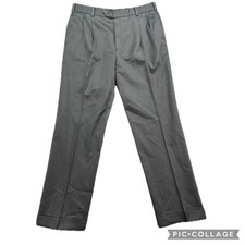 Brooks Brothers Madison Fit Pleated Gray Wool Blend Dress Pants Men's 35x30.5