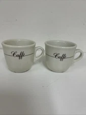 IPA Italy Espresso Demitasse  Cup  Caffe' set of 2 with red trim