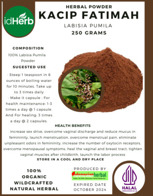 [idHerb] POWDER LABISIA PUMILA KACIP FATIMAH Natural Organic Herbal Herbs