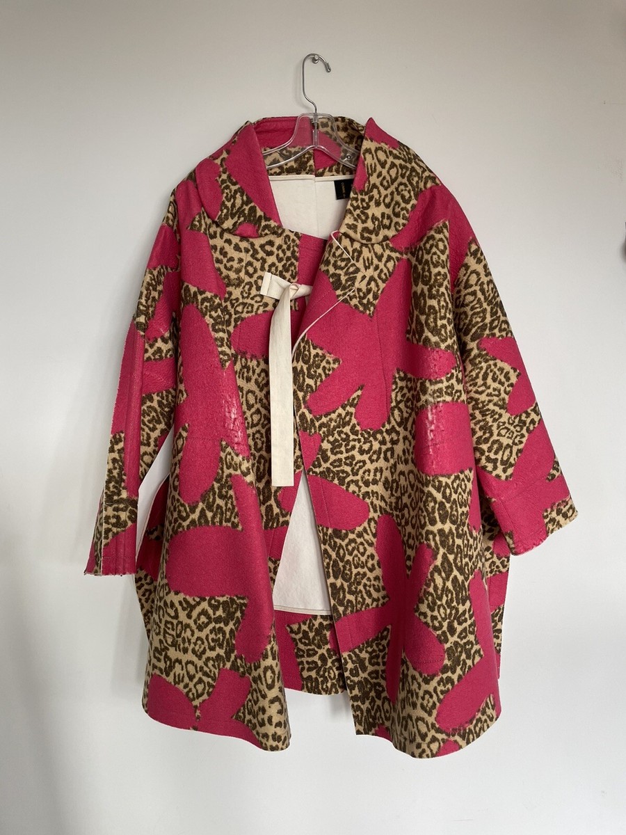 Rare Comme des Garcons Runway Cheetah Floral Wool Felt 2D Rare Comme des Garcons Runway Cheetah Floral Wool Felt 2D