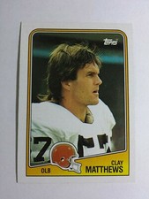 CLAY MATTHEWS 1988 TOPPS FOOTBALL CARD # 97 C4756