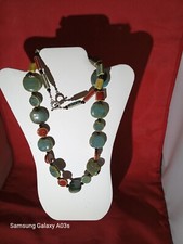 Magnificent Ceramic Large Handmade Ceramic Beads Necklace