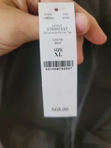 Camicia con lacci Casa Bianca Mercato Nero Camicia Lacciata Top Nuova con etichette $68 - Foto 4 di 5
