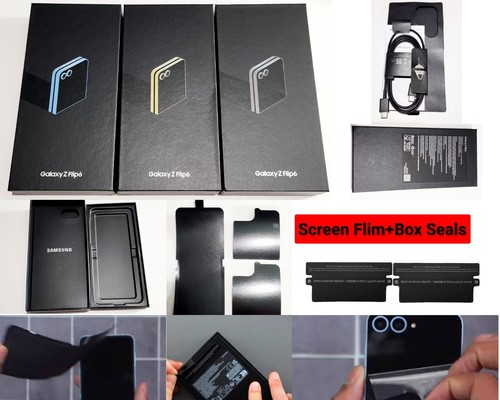 Samsung Galaxy Z Fold 6 Flip 6 Fold 5/4/3 Empty Retail Box Cable+Plastic Seal - Picture 12 of 32