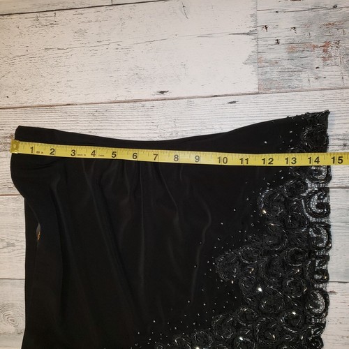 NWOT Amanda Adams Couture Women's Strapless Sequin Top Black S - Picture 6 of 8