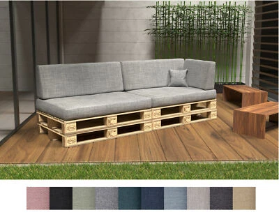 POKAR Palettenkissen mit abnehmbarem Bezug Set 120 x 80 Palettenpolster Sitzkissen