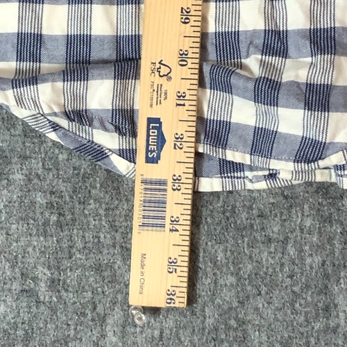 Pantagonia Shirt Mens XL Blue Plaid Long Sleeve Button Up Wing Collar - Picture 9 of 9