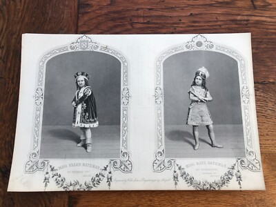 1880s print ( shakspere's works ) miss ellen bateman & miss kate bateman  !