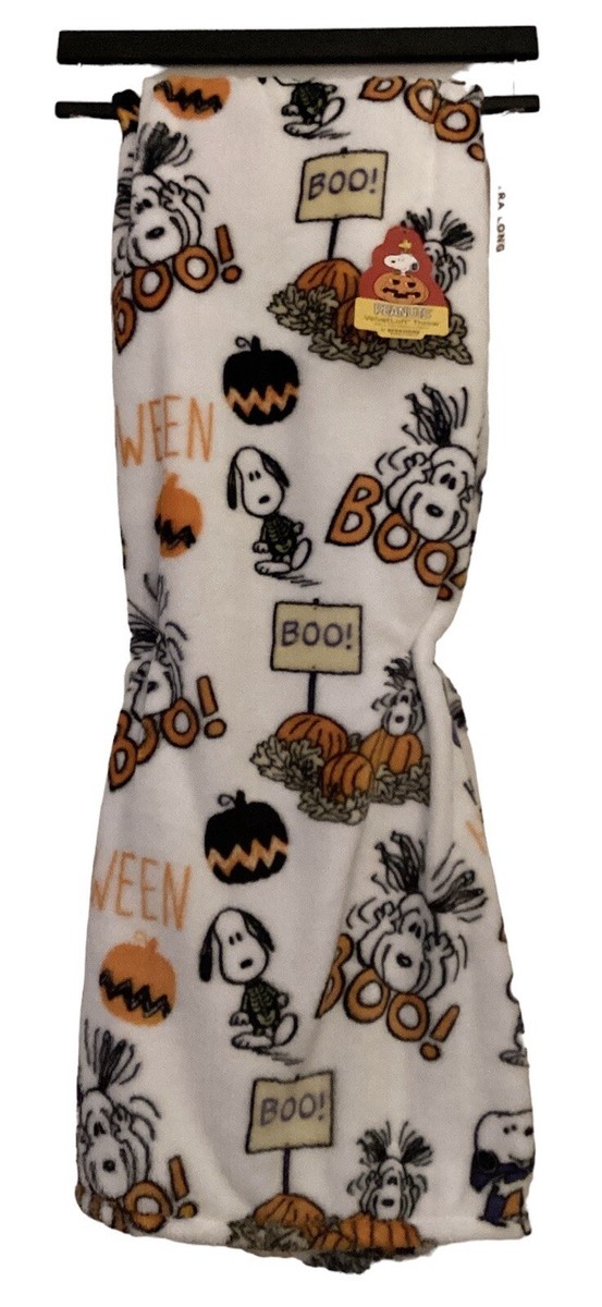 Couverture Snoopy Peanuts VelvetLoft – Thème Halloween Automne – 60×70 Lavable