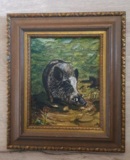 Jagdbild "Wildschwein" Größe ca. 40 x 45cm