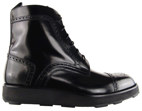 Hermes Laced Notting Hill Tuscan Calf Leather Brogue Ankle Boots EU 40.5 Shoes