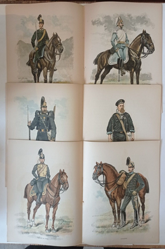 UNIFORMES DE L'ARMEE SUEDOISE 3 plaquettes fin XIX° planches couleurs - Picture 2 of 3