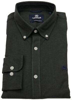 Lerros Hemd Regular Fit Button Down Kragen Oxford dunkelgrün - ohne OVP
