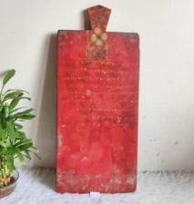 19c Antique Handmade Wooden Script Slate Manuscript Agreement Board Decor WN413