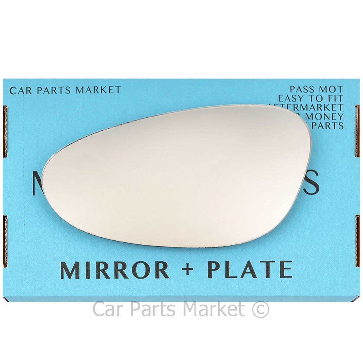 Left Side Flat Wing Door Mirror Glass for Porsche Carrera 98-04 