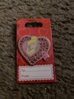 Disney Tinkerbell Vintage Valentines Day Heart Lock Rhinestone Jeweled Pin 2007 — photo 1