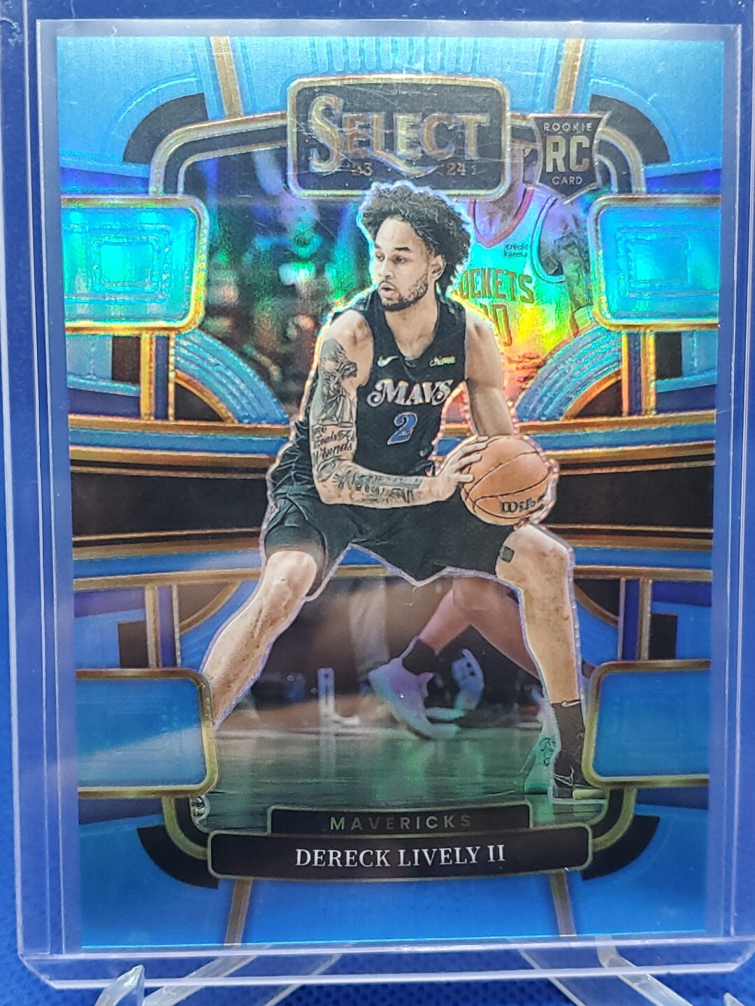 2023-24 Panini Select Dereck Lively II Rookie Concourse Light Blue Prizm #'d/299